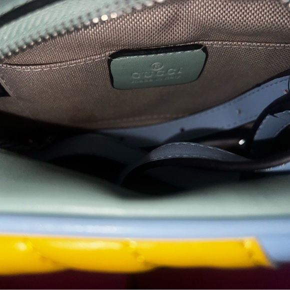 Gucci Pink and Yellow Cosmetic Bag with Quilted Design - Picture 4 of 6